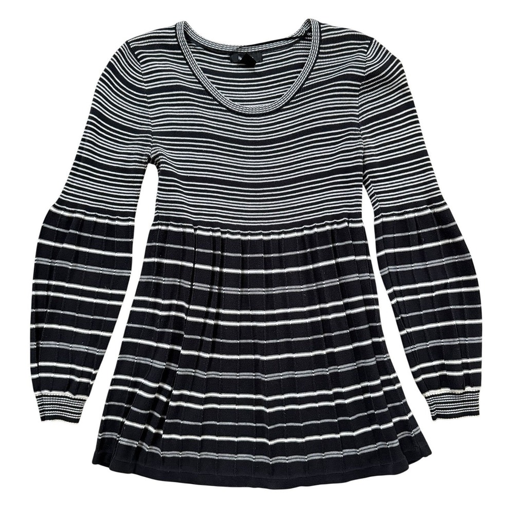 Y2K Striped Womens Sweater Top M Long Sleeve Preppy Indie Sleaze Grunge 2000s‎